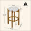 Tabouret de bar d'intérieur en bois rembourré, ensemble de 2-121061958-121061960