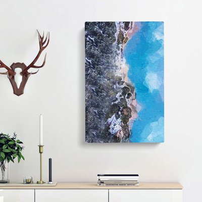 Above Braies Lake in Italy in Abstract - Wrapped Canvas
