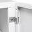 White Metal Printer Stand With Storage Mobile Printer Tables For Small Spaces With Door Adjustable Shelf File Cabinet On Wheels For Home Office.