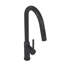Robinet de cuisine rétractable 19,19 po noir mat avec base en ABS-130803540