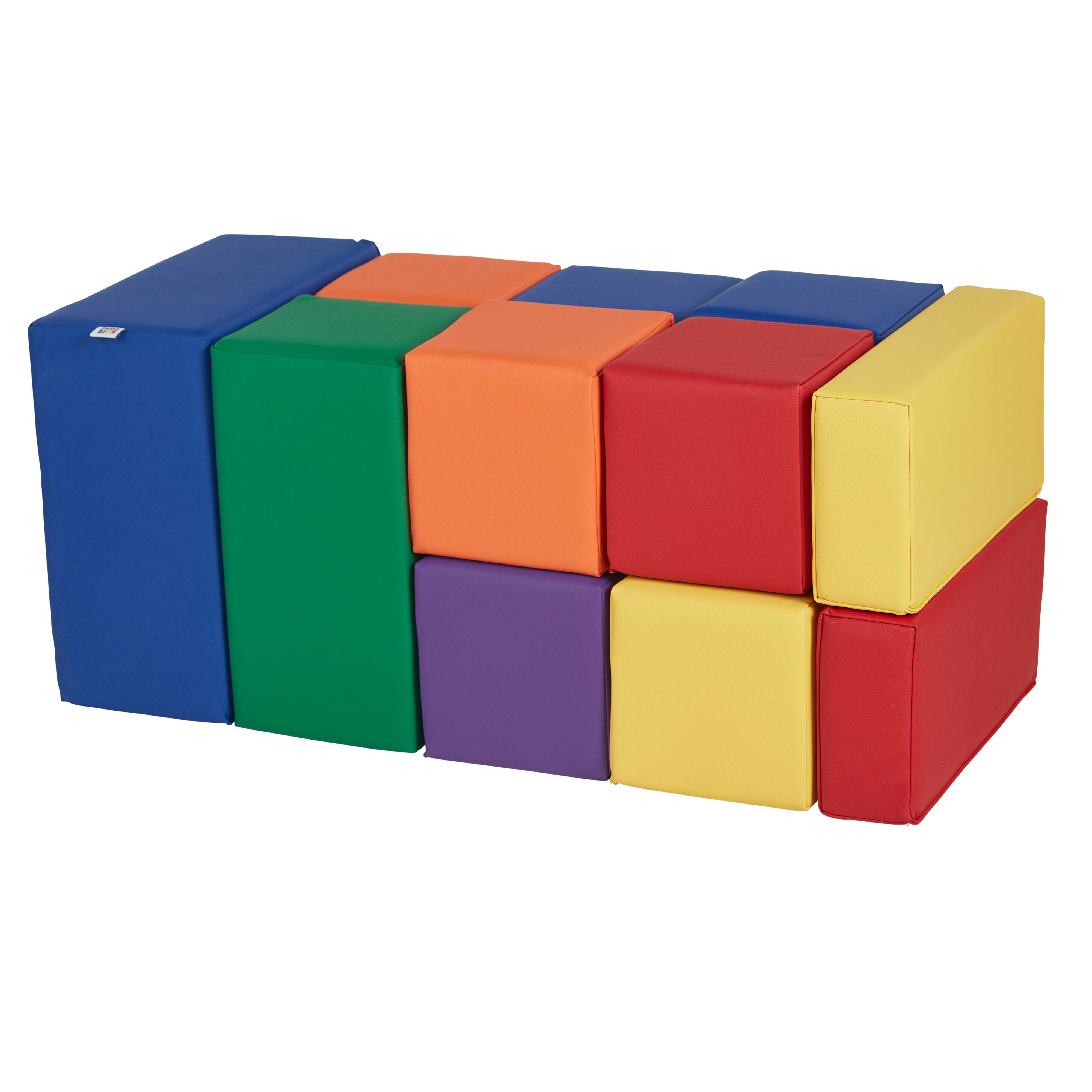 Gymax 12-Piece 8'' PU Foam Big Building Blocks Colorful Soft Blocks Play  Set For Kids