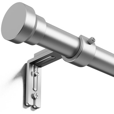 1 Inch Heavy Duty Adjustable Curtain Rod 32-118 Inch, Modern Window Treatment Rod with Easy Installation