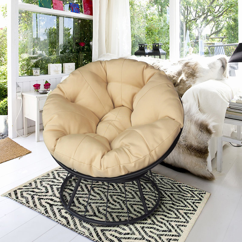 Swivel Outdoor Lounge Chair, Khaki