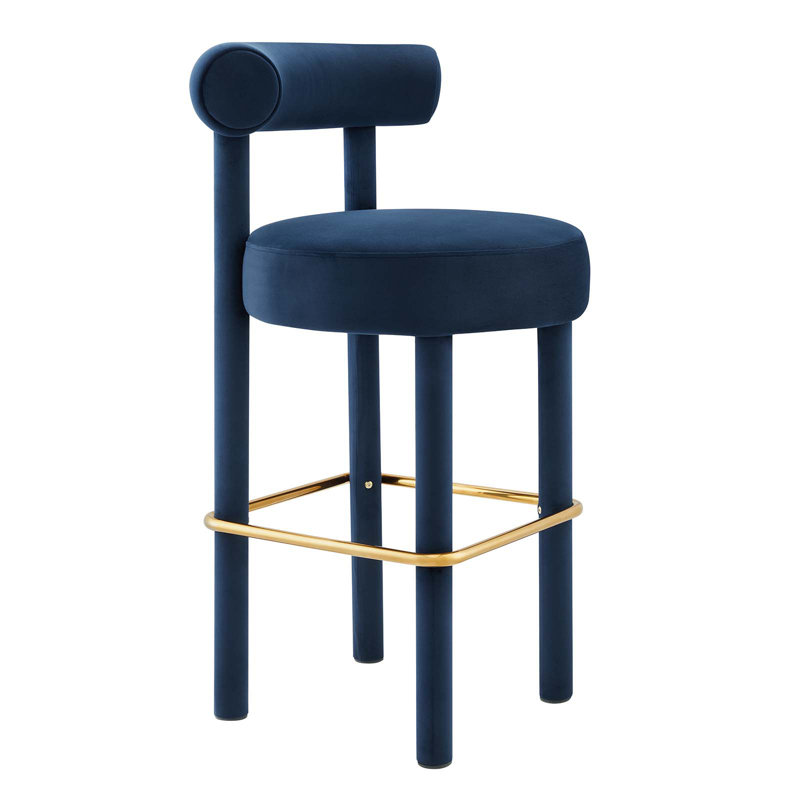Modway Toulouse Counter/Bar Stool, Bar Stool (30” Seat Height), Light Midnight Blue