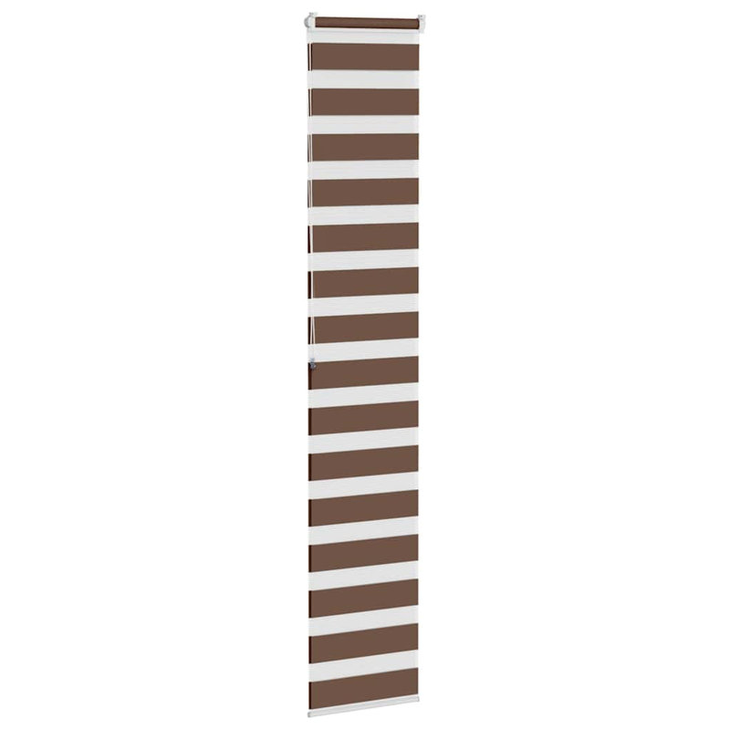 George Oliver Zebra Blind Polyester, Brown, 50cmW x 200cmL