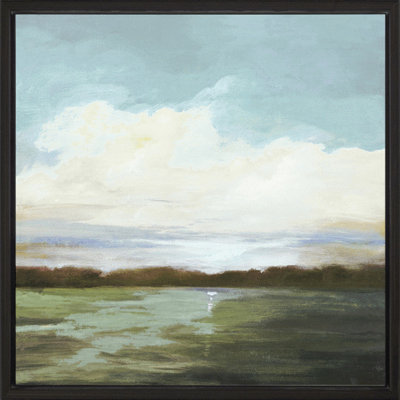 Retreat III - peinture sur toile à cadre flottant