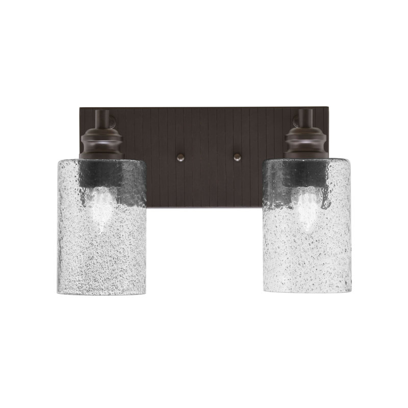 Éclairage pour meuble-lavabo à 2 lumières Asmin, Transparent, Espresso
