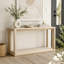 Console rectangulaire en placage de bois massif-212909979