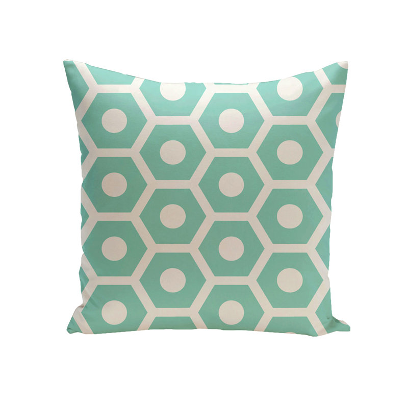  Housse de coussin d'extérieur carré et insert, H 20 po x l 20 po, Aigue-marine