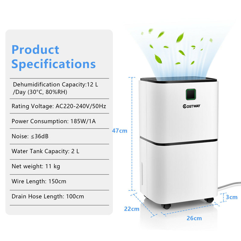 Portable Room Ultra-Quiet Dehumidifier