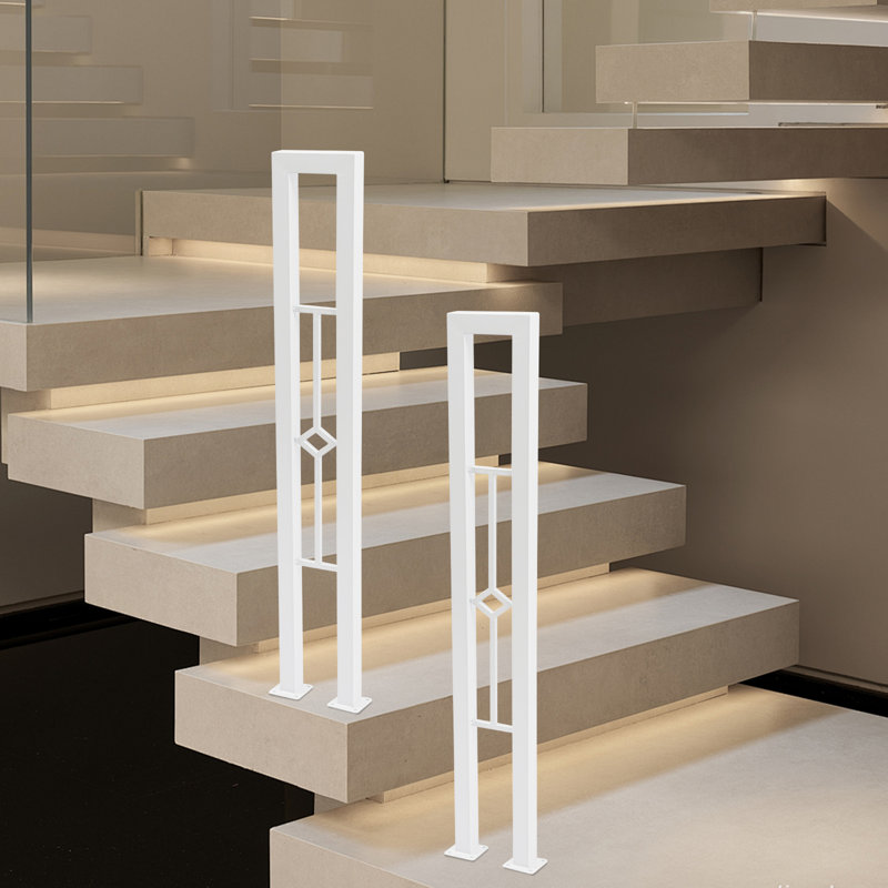 Rampes d'escalier décoratives en forme de U 35,43 po, Blanc