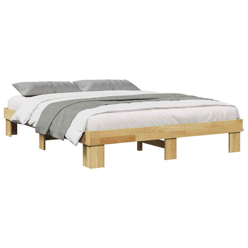 Solid Wood Bed, European Double (140 x 200 cm)