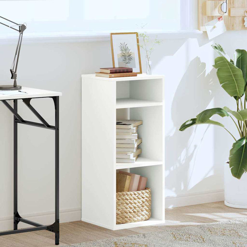 Adamsdale 34cm W Bookcase, White, (4 Shelves) 80 cm H x 34 cm W x 31 cm D