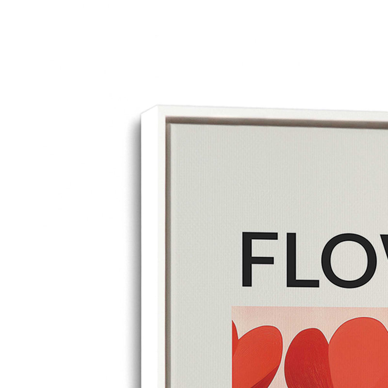 Amsterdam Flower Market I, H 30,75 po x l 20,75 po, Cadre flottant blanc opaque