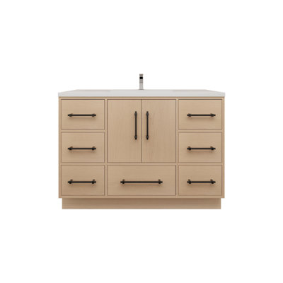 Meuble-lavabo simple 47,2 po avec plateau en acrylique Victoria