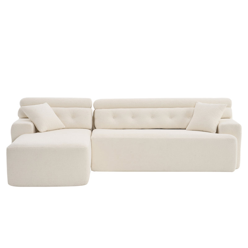 Canapé 104,5 po Chenille, Blanc