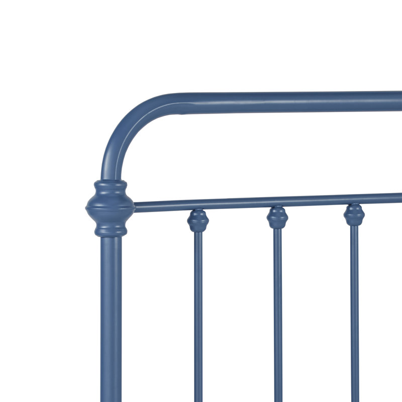 Eberhart Metal Open-Frame Bed, Full, Blue