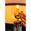 Lampe de table 16 po x 16 po x 24 po or et blanc avec cylindre en verre et base piédestal (assemblage de l'abat-jour requis)