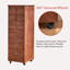 Armoire à bijoux en bois d'hévéa de style Mid-Century avec roulettes pour un usage domestique