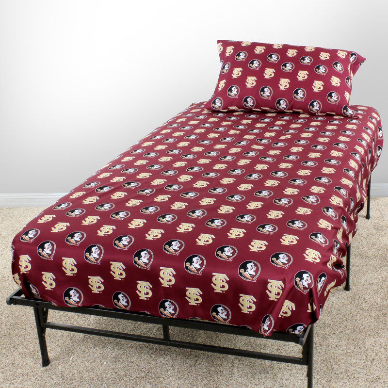 Ensemble de draps NCAA, Ensemble de draps pour lit simple + drap-housse + , Florida State