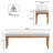 Upholstered Dining Bench Chair  With Solid Wood Legs For Dining Table, 52.8'' W Beige Velvet Seat-91659462