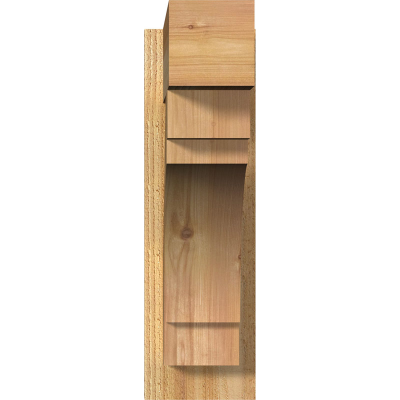 Persienne en bois Merced Block Rustic Timber, P 20 po x H 20 po, Sapin Douglas de 8 po (sciage brut)