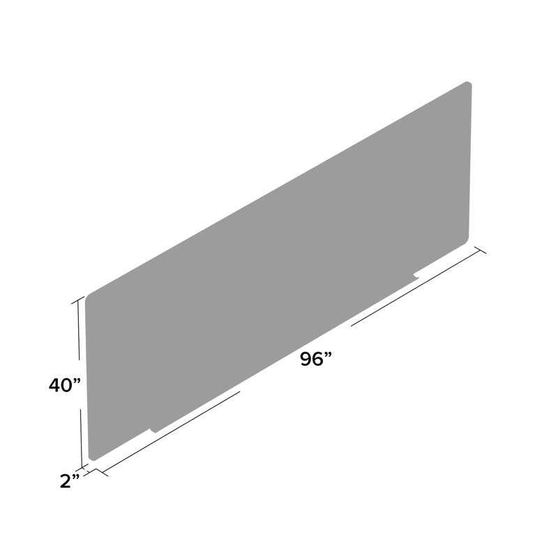 Inbox Zero Yes Steel Aluminum Whiteboard, 40" x 96"