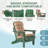 Folding Adirondack Chairs Set Of 2 With Cushion, Hdpe Oversized Patio Chair Weather Resistant-103555381