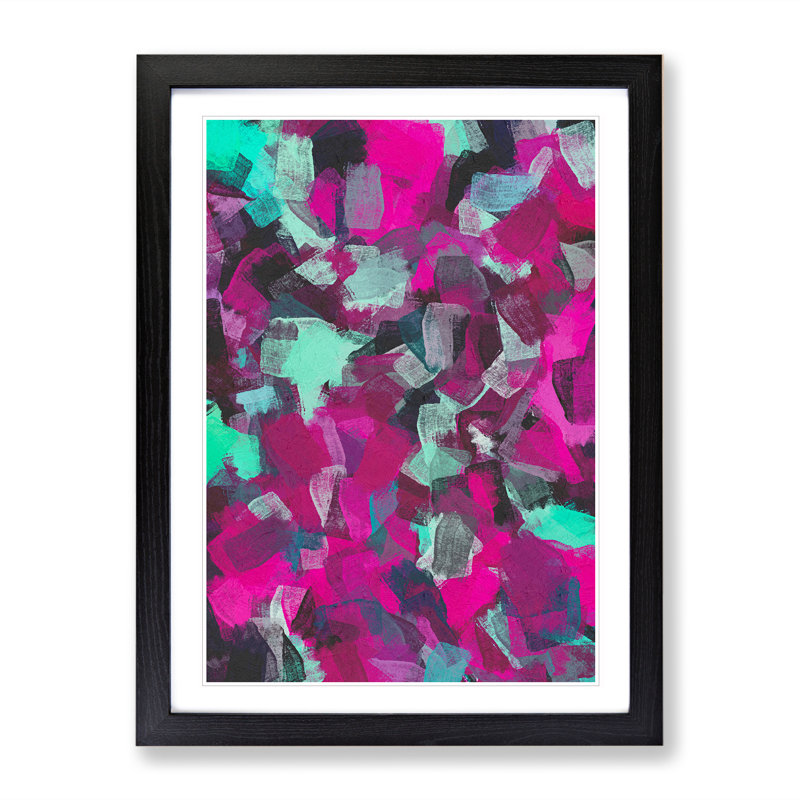 Eye Candy Abstract - Single Picture Frame Painting, Black, 64cm H x 46cm W x 2cm D
