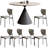 Simple fashion round dining table sets