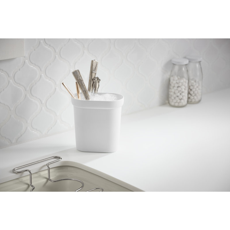 Kitchen Sink Utility Rack, White