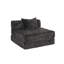 Canapé à compression, canapé-lit convertible au sol avec structure de forme fixe, canapé modulaire à assise simple sans os, sans assemblage requis, tissu chenille, pour le salon, noir-1373670822