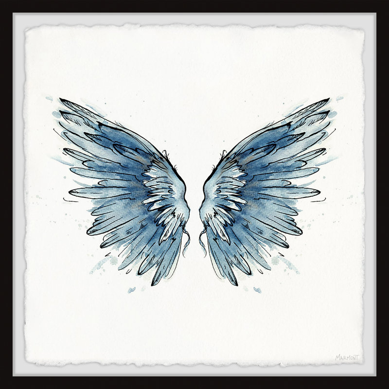 Be Be Angel - Peinture encadrée, H 32 po x l 32 po x P 1,5 po