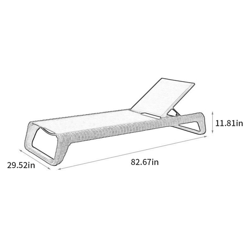 Chaise d'extérieur pour piscine, Brun
