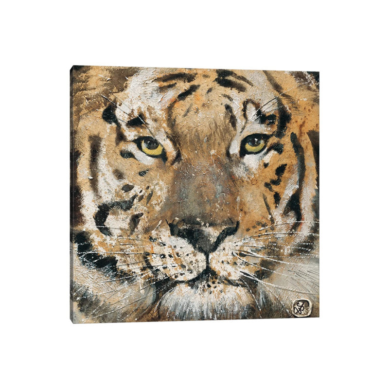 Tiger 1 Piece Wrapped Canvas Painting, 93.98 cm H x 93.98 cm W x 1.91 cm D
