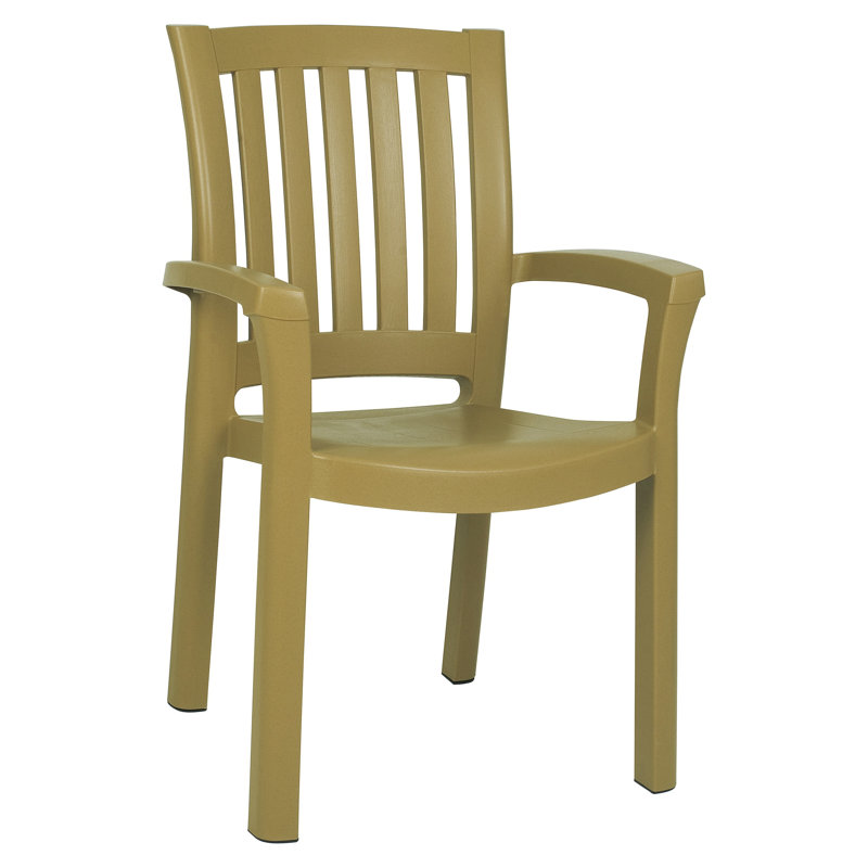 Fauteuil de salle à manger empilable Accomac, Teck
