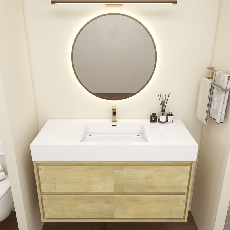Victoria 48''Bathroom Vanity Base, Light Oak