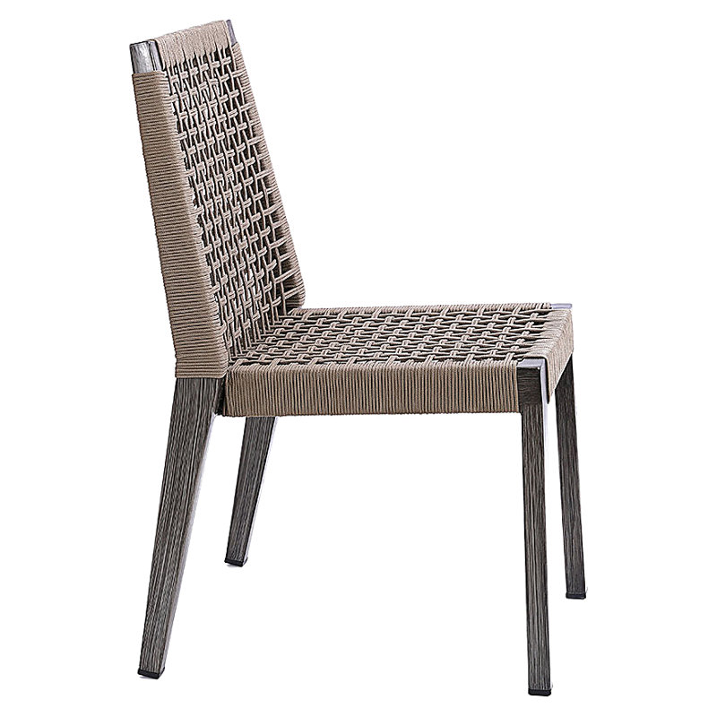 H&D Natural Stackable Rope Chair