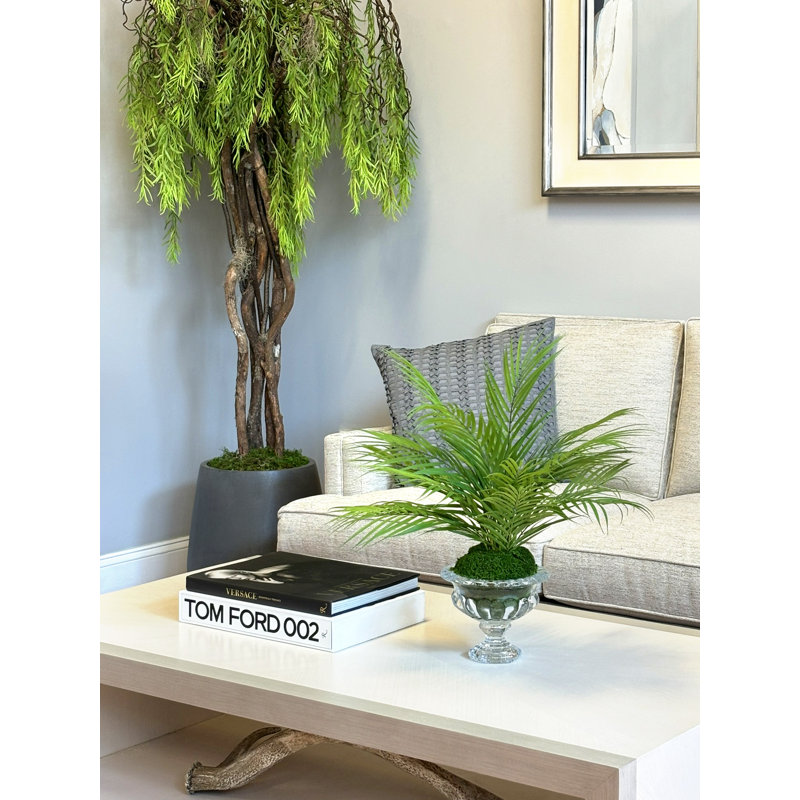 Floor Faux Palm Plant in Vase