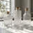 3-Piece Decorative Glass Flower Table Bottles