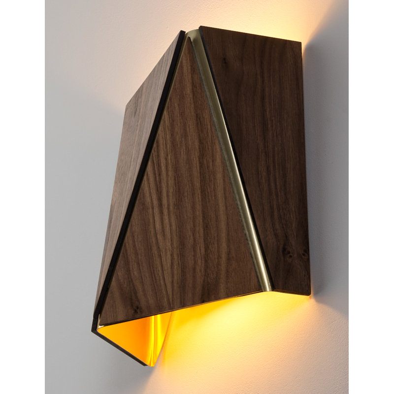 Plafonnier encastré 1 lumière Calx, Noyer foncé teint / or rose, 3 500 K (froid)