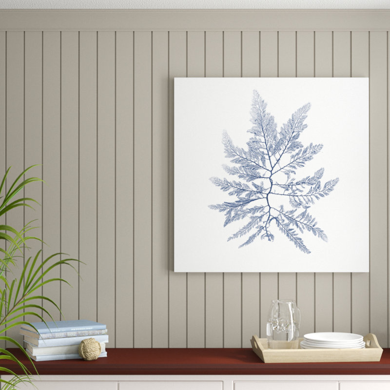 «Navy Seaweed II», peinture sur toile tendue, H 36 po x l 36 po