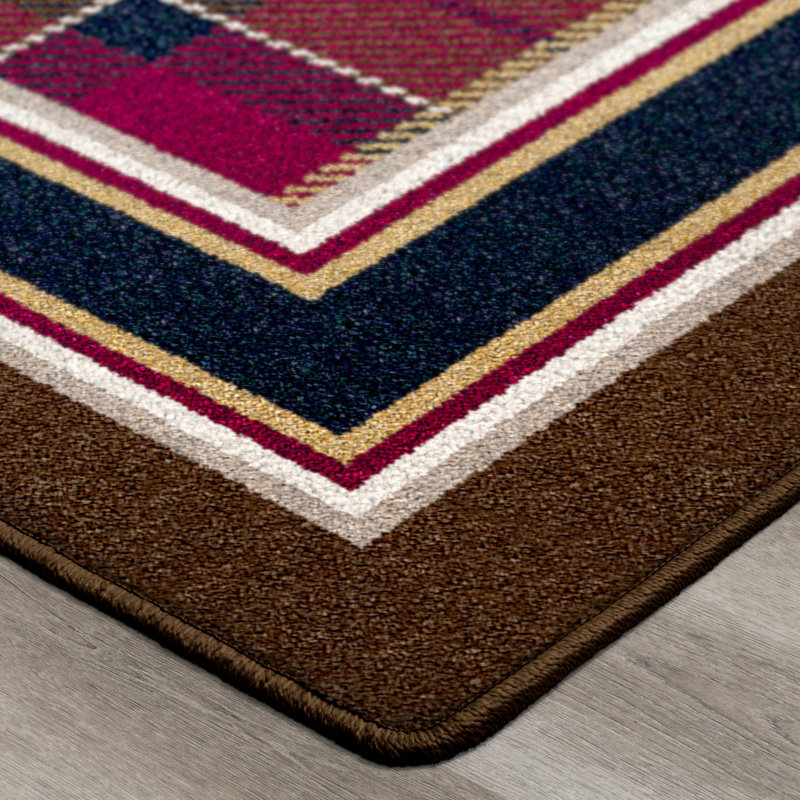 Alminus Design Center Magee Garnet Plaid Area Rug, Rectangle 7'8" x 10'9"