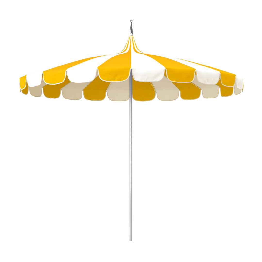 8.5' Sunbrella® Two-Tone Pagoda Umbrella Birch Lane™ Fabric