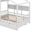 Lit double pleine grandeur avec lit gigogne, conception moderne pour enfants avec tablette de rangement-1004419182