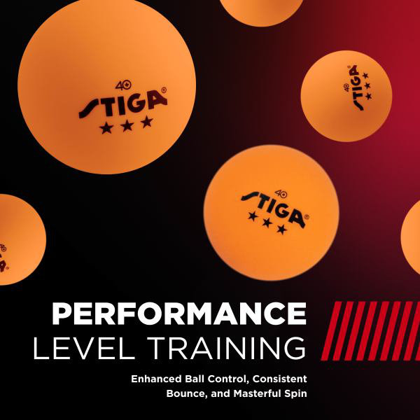 Balles de tennis de table 3 étoiles orange 24 pièces