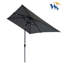 Parasols d'extérieur à éclairage solaire 10 x 6,5T à DEL avec manivelle et bouton-poussoir inclinables pour la cour-1216544707
