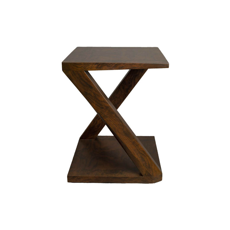 Arrieta Pedestal End Table, Brown