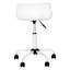 Fauteuil de bureau moderne pour ordinateur avec support pour dos ergonomique, hauteur réglable, base pivotante en métal blanc, 360 degrés