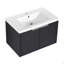 Meuble-lavabo à fermeture en douceur avec lavabo, 30 pouces pour petite salle de bain